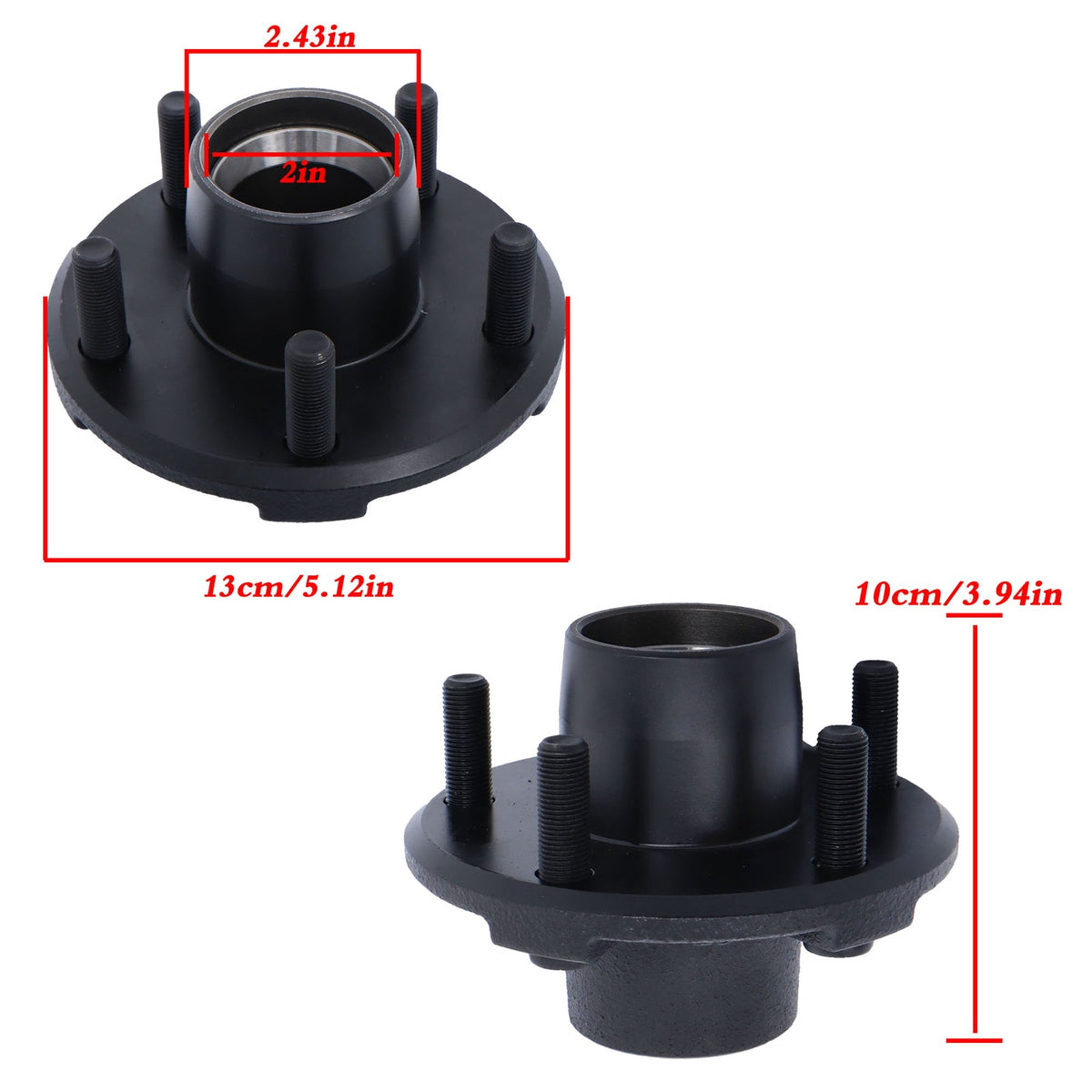 ya 10 10.28 1-inch round BT8 spindle and 5 pairs of 4.5-inch trailer wheel hub kits wit
