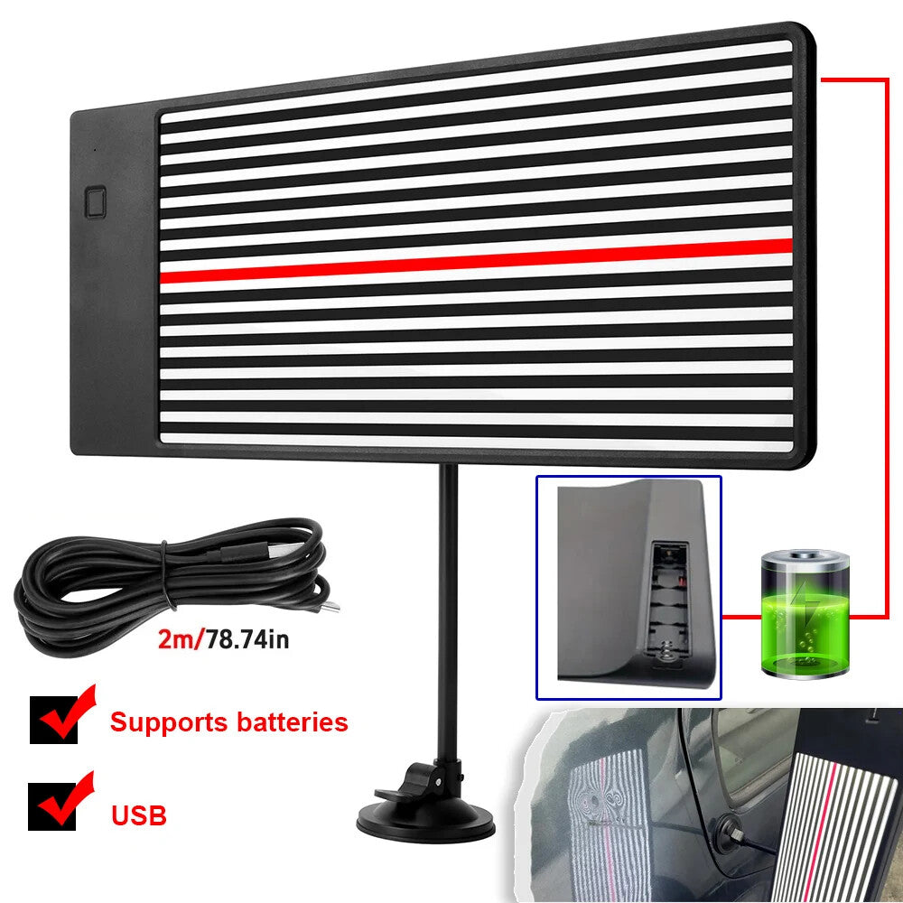 Car Dent Repair Aid LED Light Line Plate Car Paintless Removal Reflector Tool