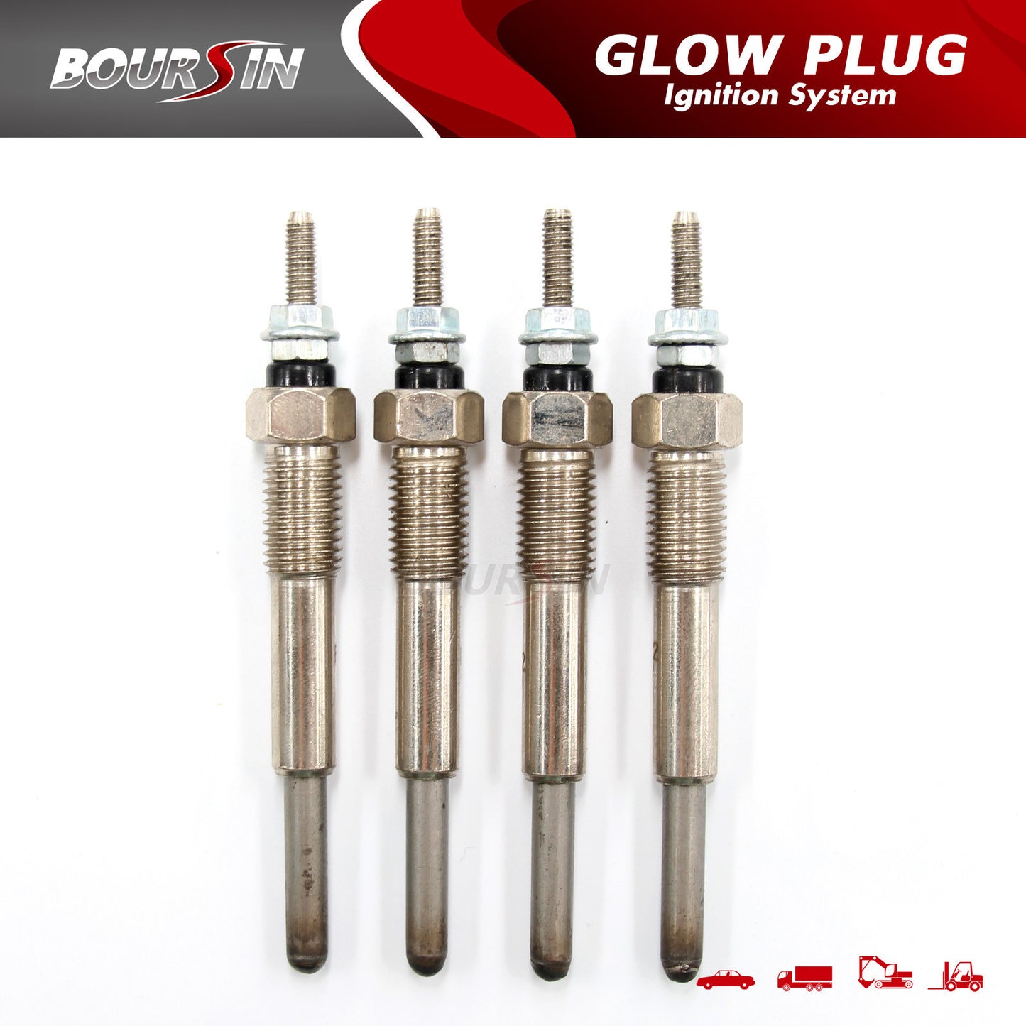 ya 1 7.4 4x Glow Plug for ISUZU C240 C190 C201 C221 4BA1 D500 4FA1 Diesel engine 12V