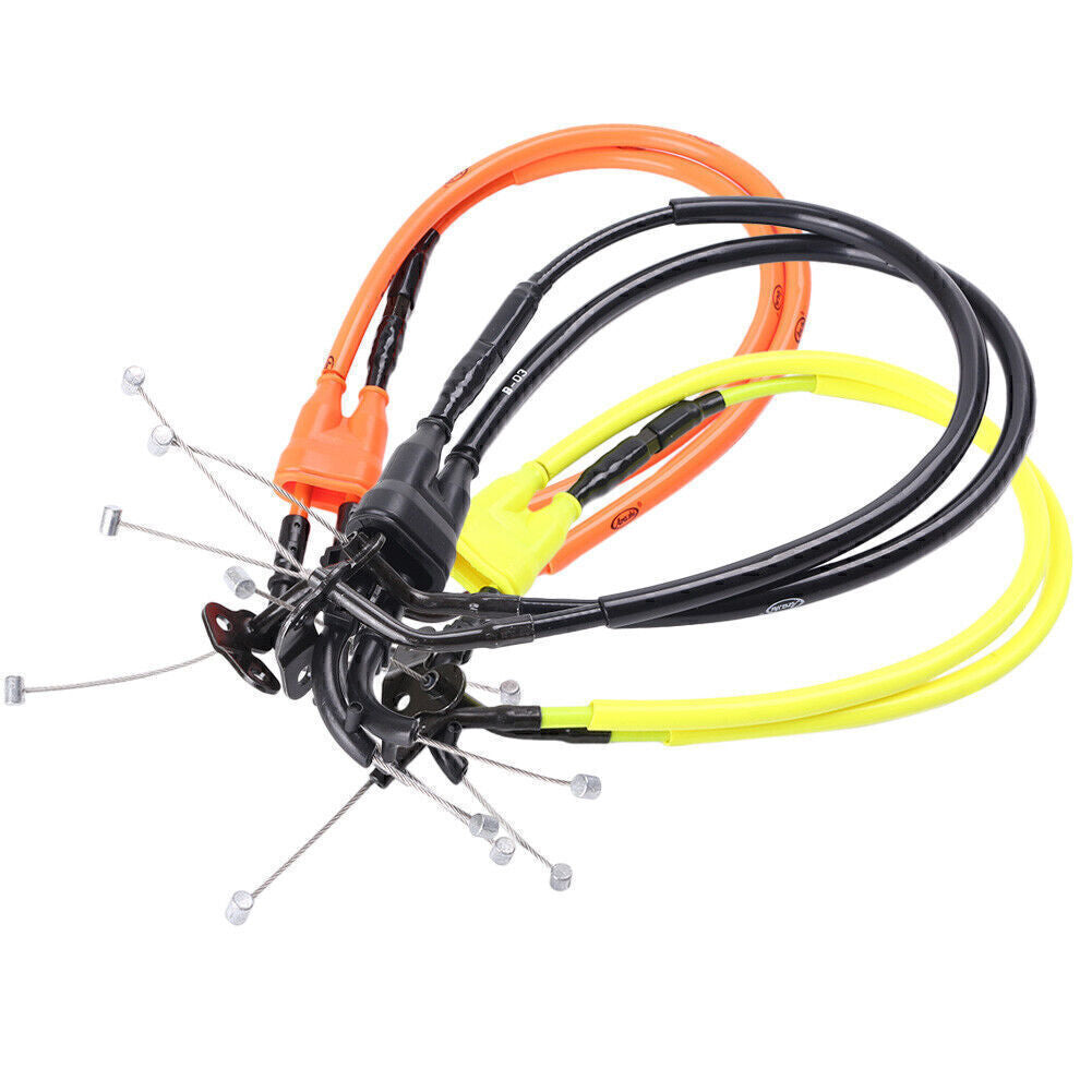 ya 2 7.16 for Yamaha YZF R1 2007 2008 Motorcycle 2x Black Yellow Orange Throttle Cables