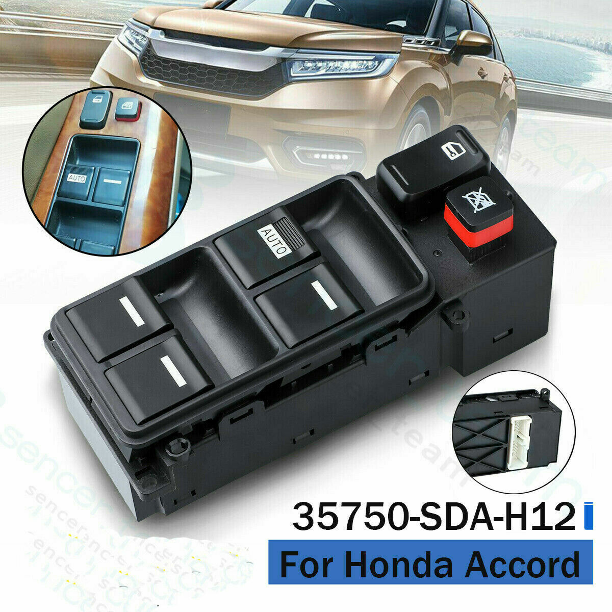 ya 1 8.5.1 Master Window Switch 35750-SDA-H12 for Honda Accord Driver Side 2003-2007 4 Door