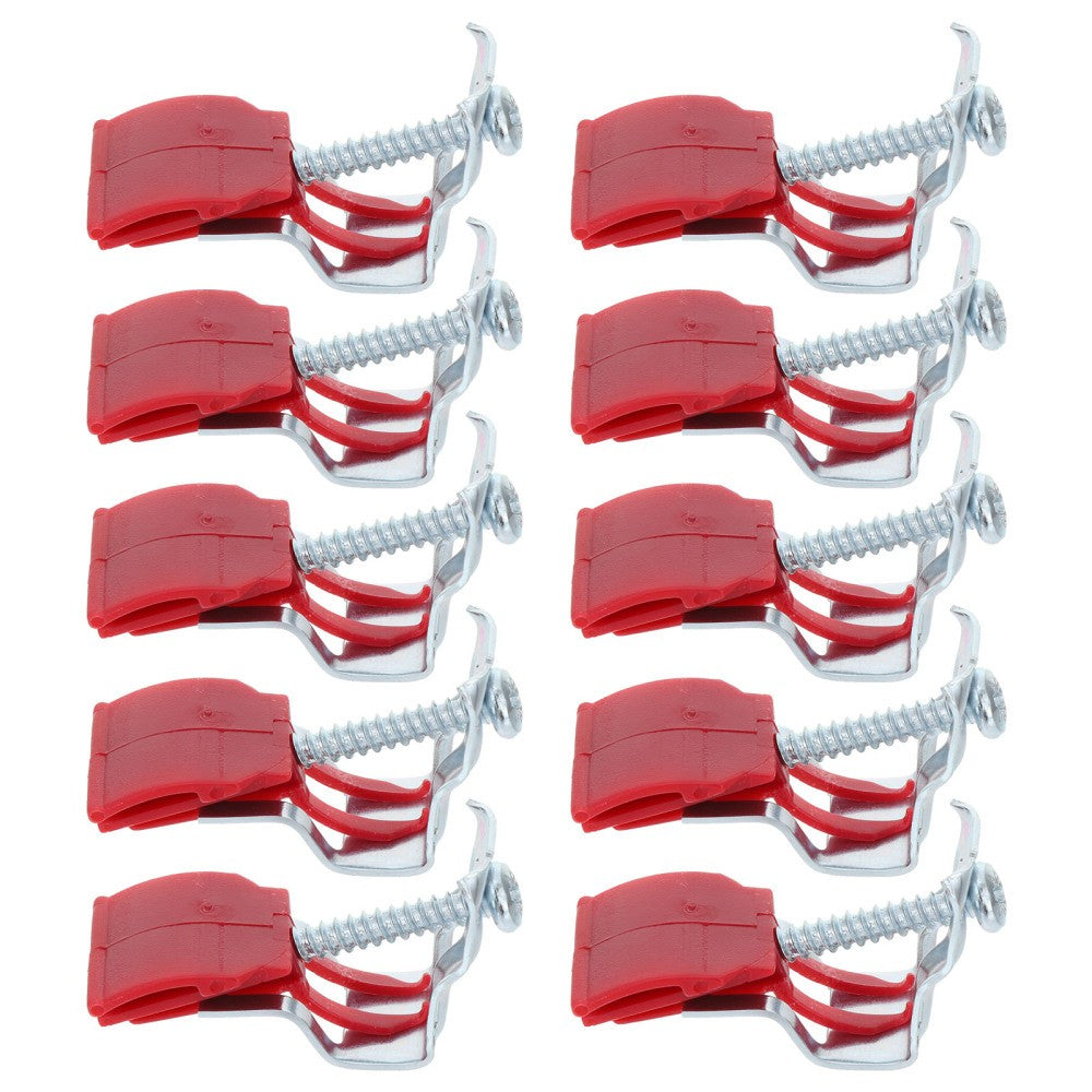 ya 14 10Pcs Kitchen Sink Bow Mounting Clips Adjustable Perforating Screws (Dark Red)