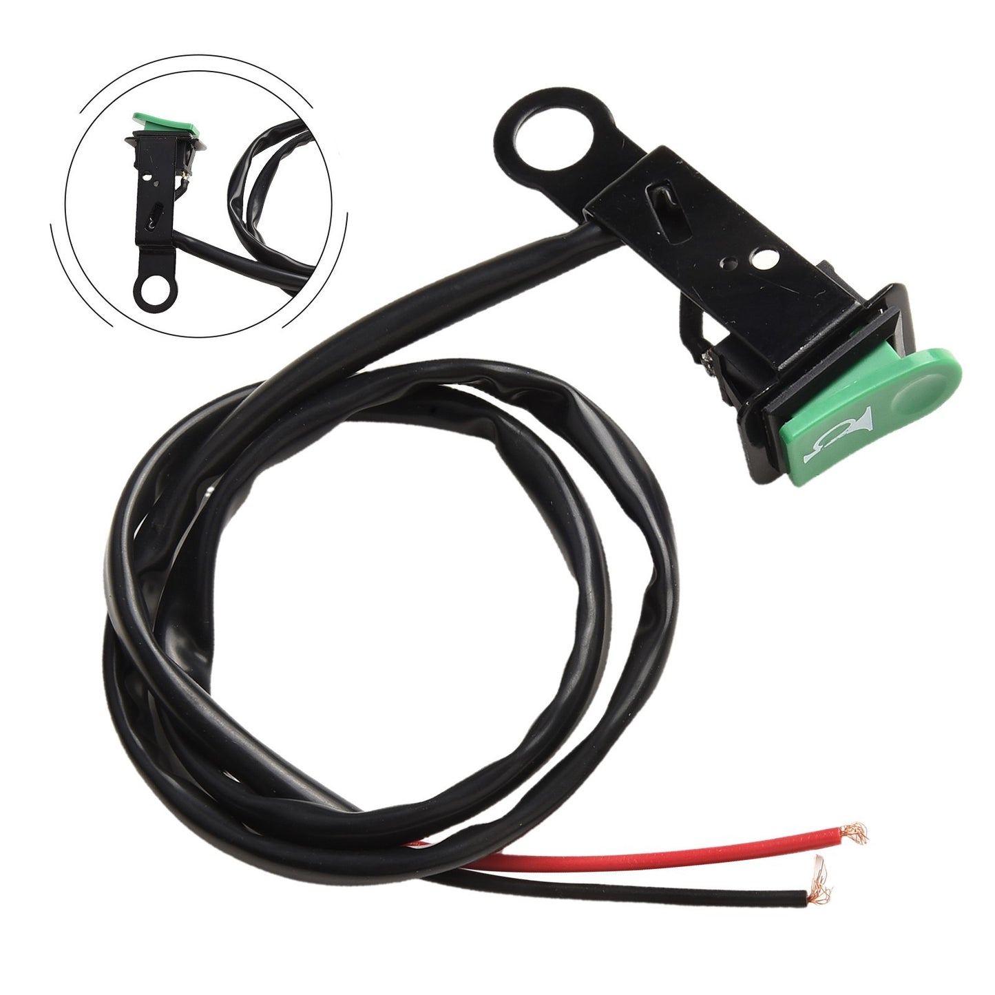 ya 3 6.25 Motorcycle Horn/ Switch W/reflector Iron Bracket/ Green Horn/ Power Switch/ New
