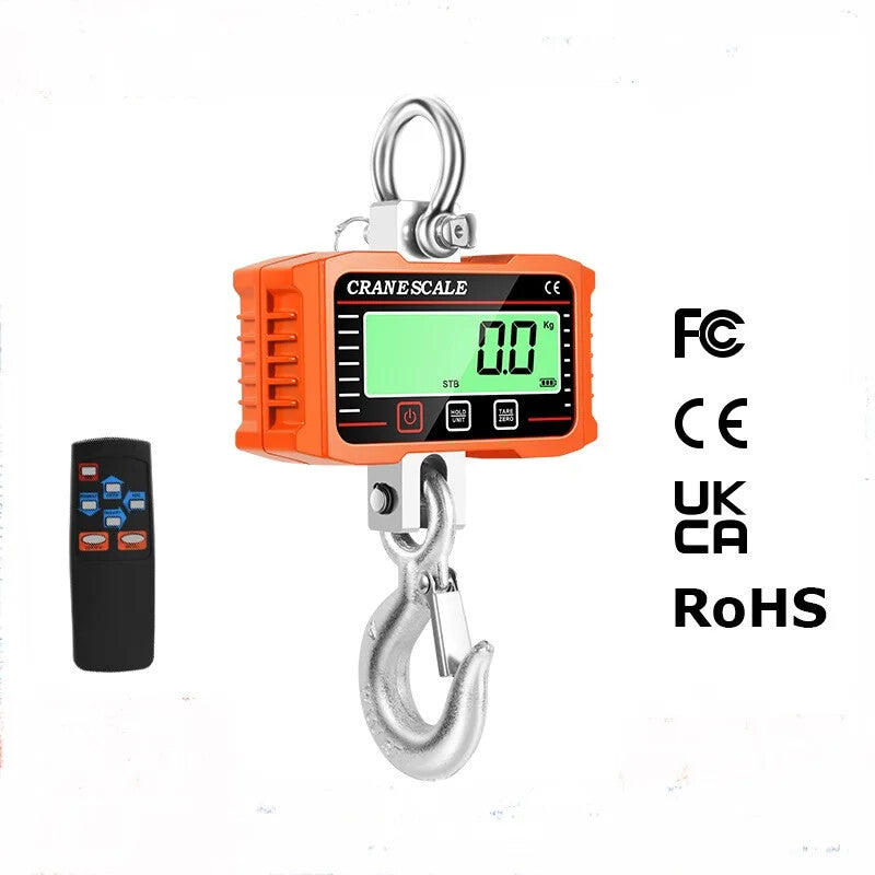 Digital Heavy Duty Crane Scales Industrial Hook Lock Field Weighing Scales