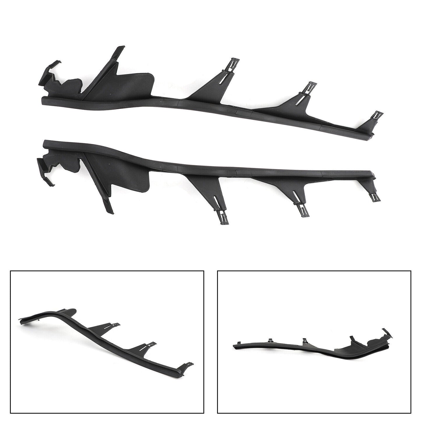 ya 1 8.5.2 63128384486 Upper Headlight Cover Strip Pair Left Right For 3 E46 1998-01