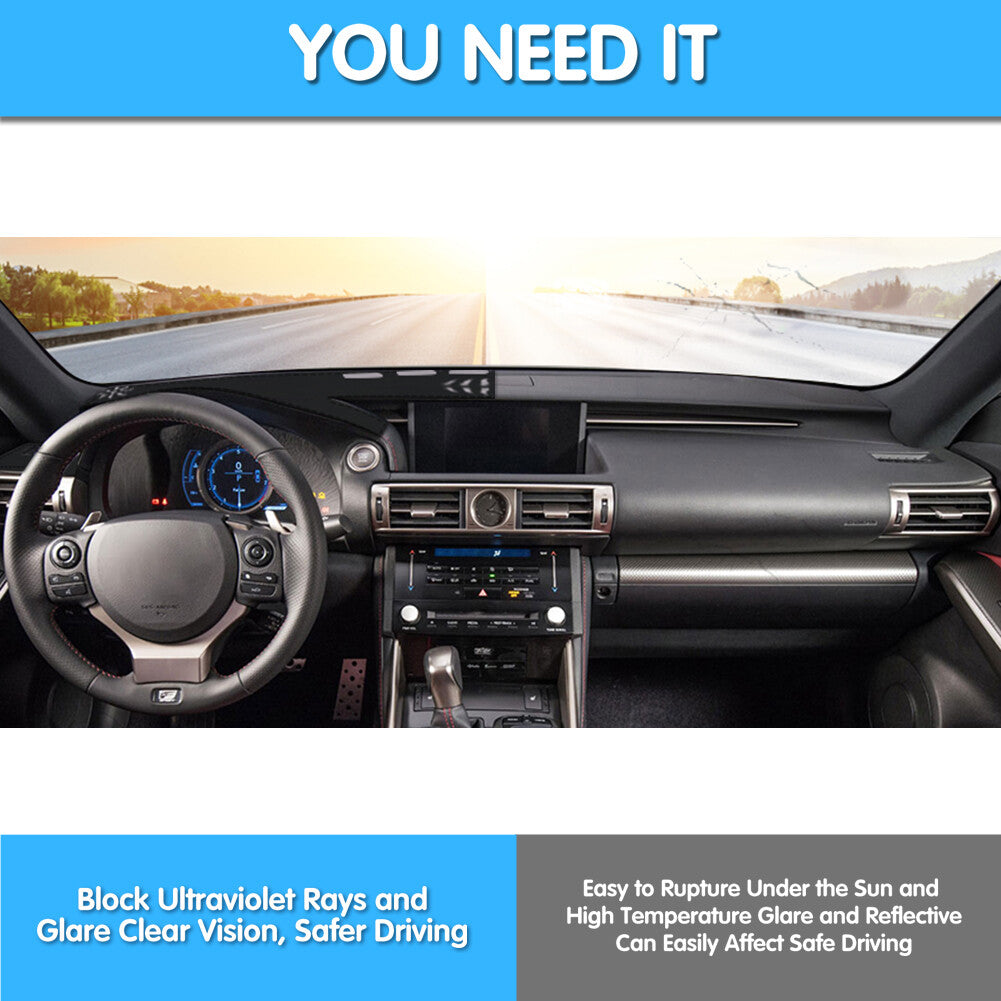ya 5 8.7 Dashmat Carpet Mat Dash Cover Pad Dashboard for Lexus IS250 IS300 IS350 2013-19