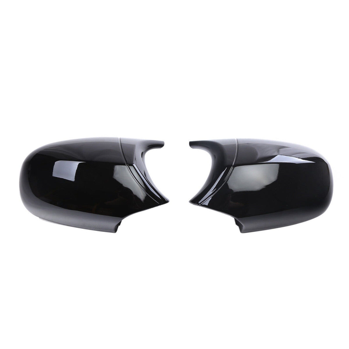 ya 11 10.28 2x Gloss Black Side Mirror Cover Cap For E87 E90 E91 08-11 E81 E82 2010-201