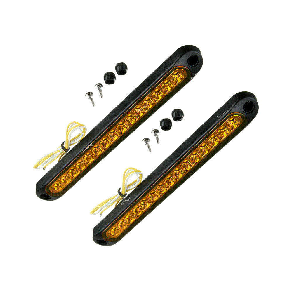ya 27 6.21 2x15LED 10V-30V Light Bar Stop Turn Tail Reverse Backup Truck Trailer Yellow