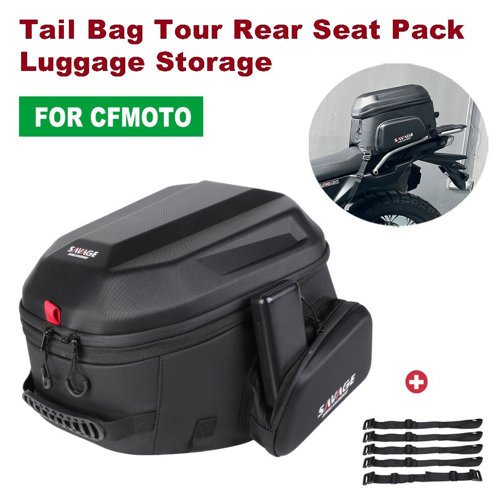 ya 12 5.21 For CF-MOTO 450MT 700MT 800MT/MT-X Tail Bag Tour Rear for Seat Pack Luggage Storage