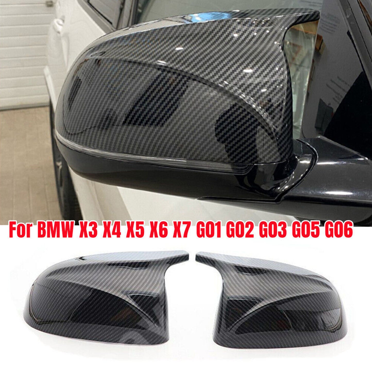 ya 1 8.5.2 Suitable for X3 X4 X5 X6 G05 G06 M style carbon fiber door side mirror cover^