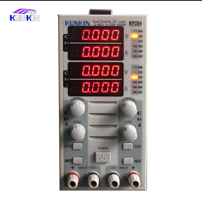 220V KP284 Dual Channel 400W 80V 40A Adjustable LCD DC Electronic Load b