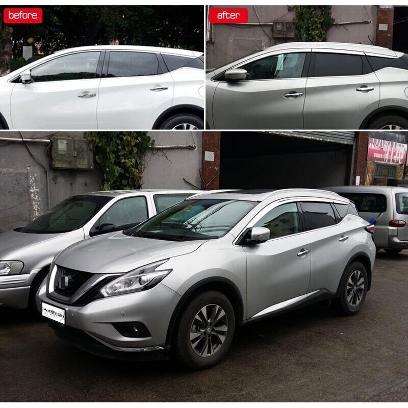 ya 5 8.7 2015 - 2022 for Nissan Murano Chrome Door Window Sunshade Sunshade Rain Cover
