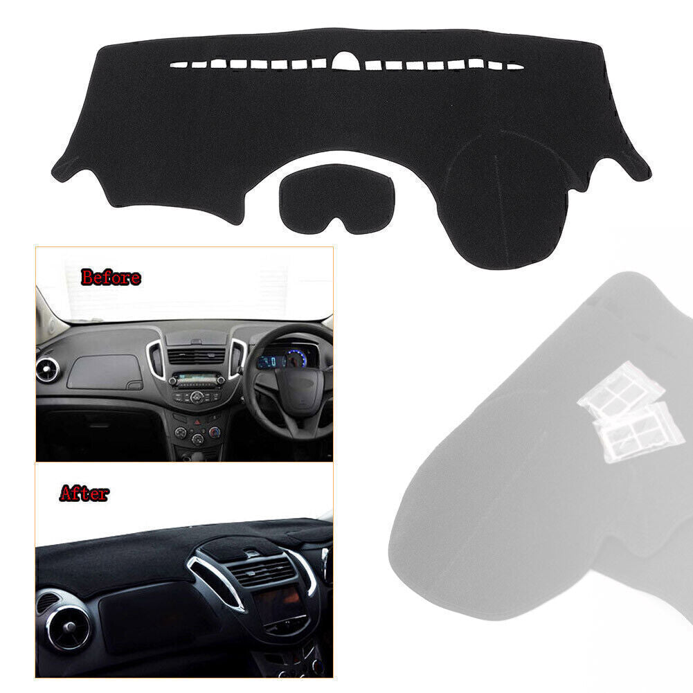 ya 7 6.10.3 Inner Dashboard Dash Mat DashMat Sun Cover Pad for Holden Trax 2014-2016 Black