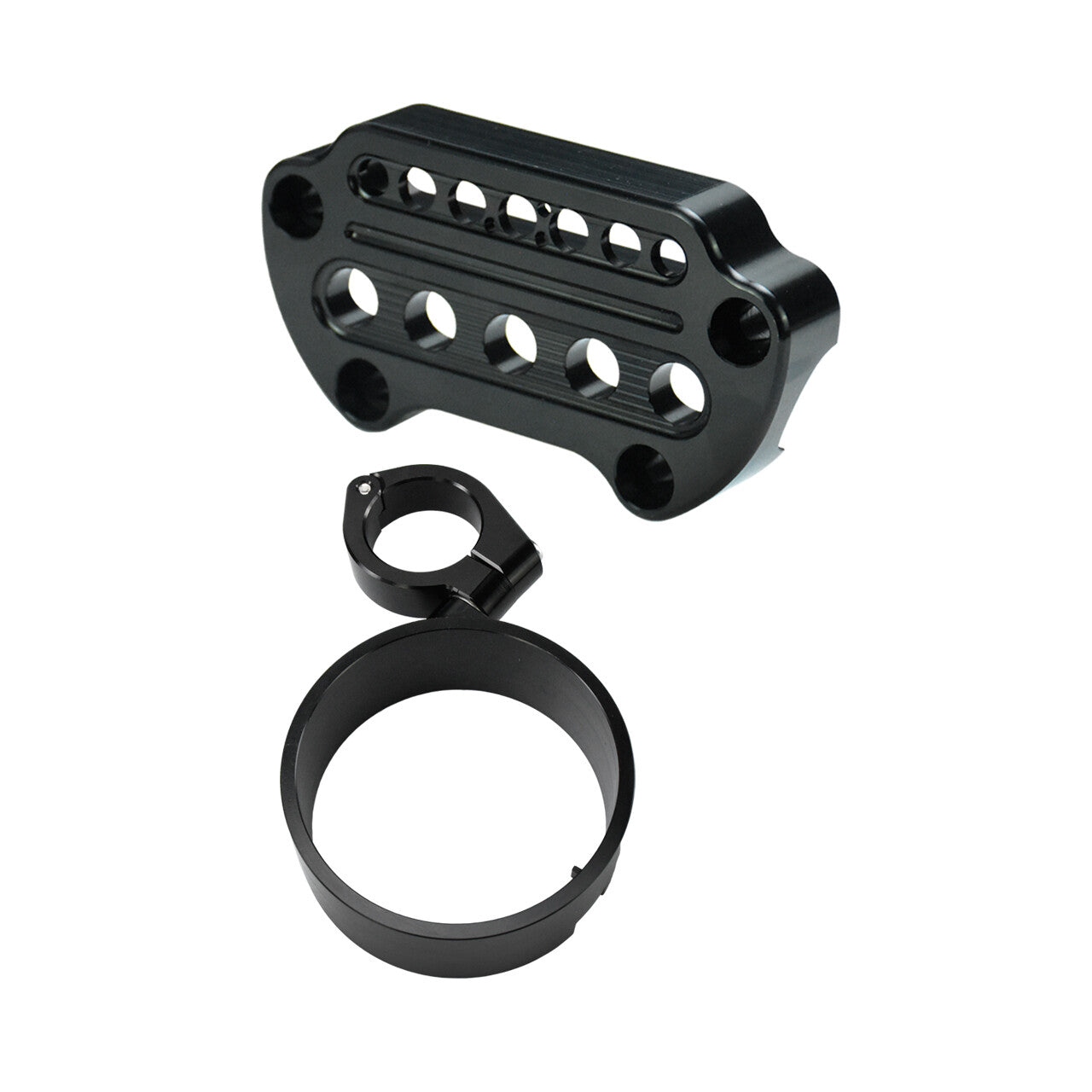ya 2 6.29 Front Indicator Handlebar Clamp Cover + Side Speedometer Bracket Fit for Harley