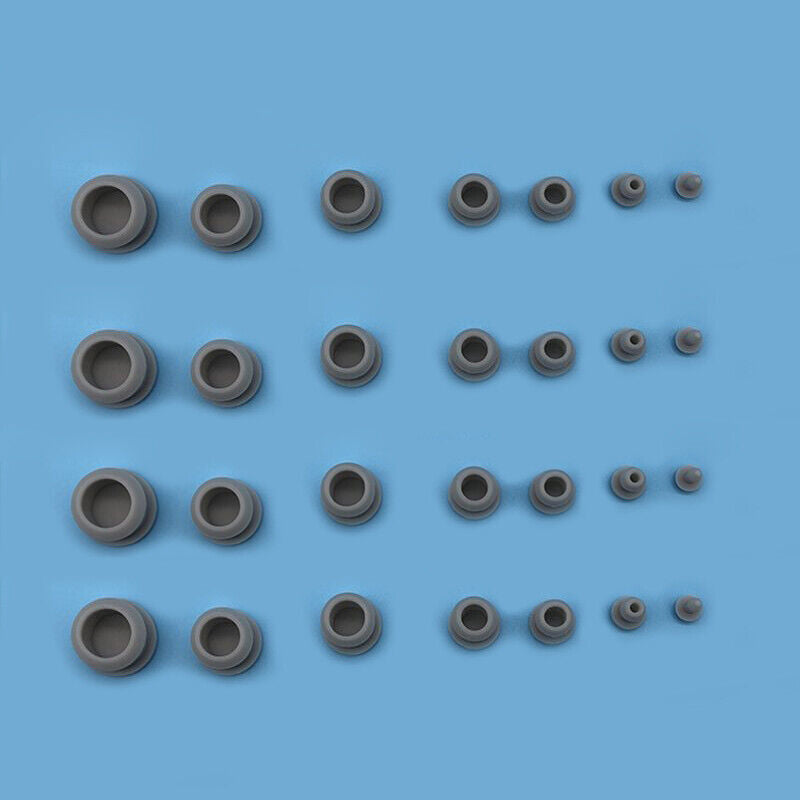 Gray Snap-on Hole Plug Silicone Rubber Blanking End Caps Seal Stopper 2.5mm~30mm