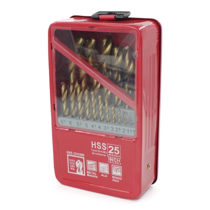 ya 25 Twist Drill Bit Set for Metal with Storage Box HSS Drill Bits(1-13mm)