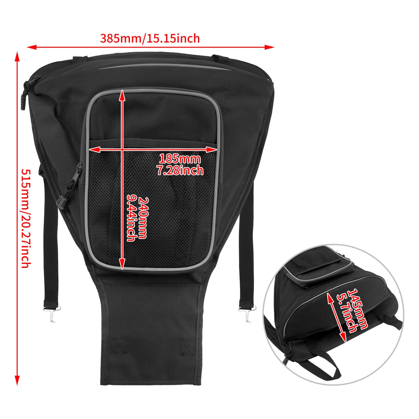 ya 5 8.7 UTV Pack Holder Center Storage Bag Fit for Polaris RZR 900 RZR 570 S 800 XP 1000