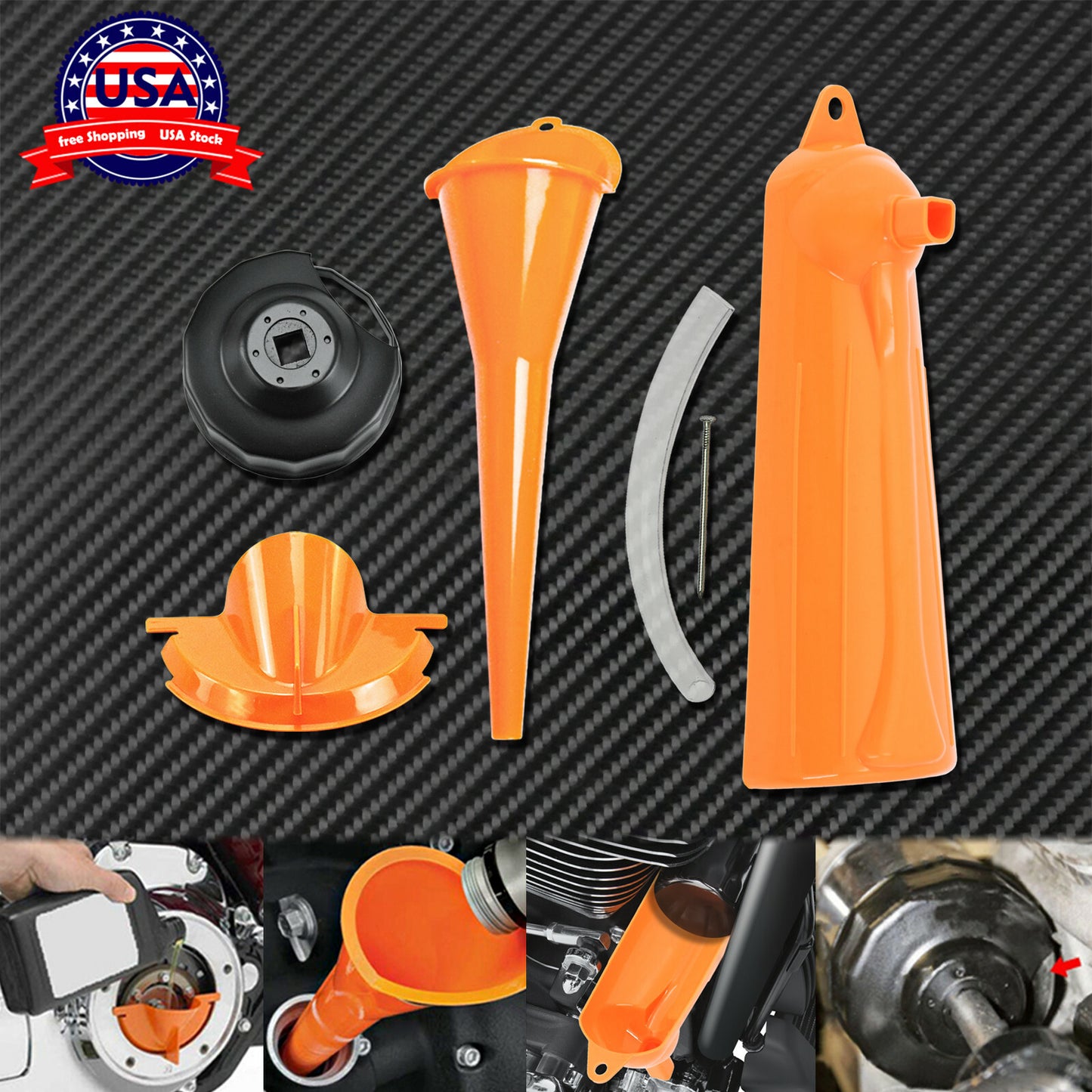 ya 1 6.30 1 Set Crankcase Fill Primary Case Drip- Oil Funnel Filter End Cap Wrench