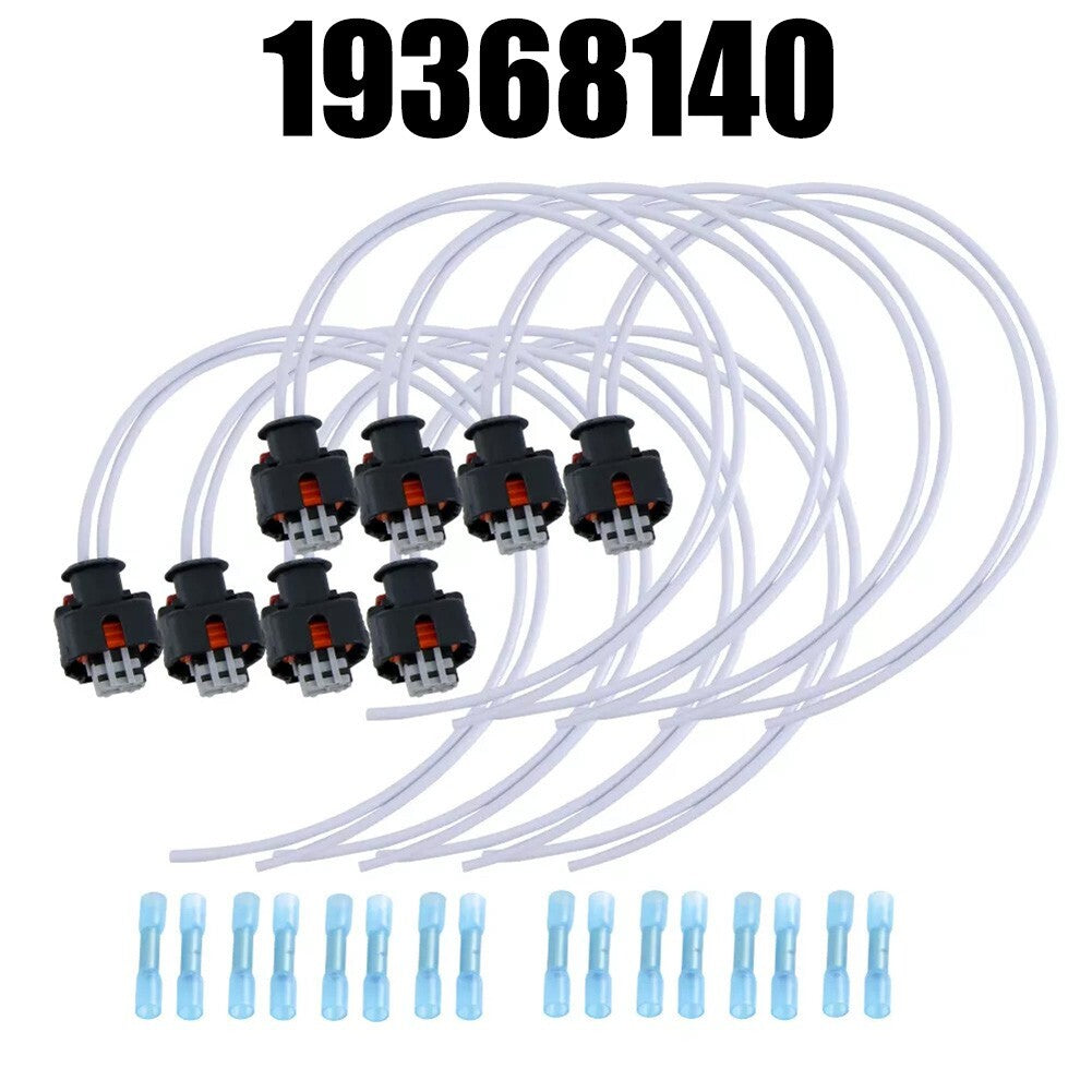 ya 5 8.7 8Pcs Injector Pigtails Harness for Chevy for for GMC 2500 3500 2017-24 19368140