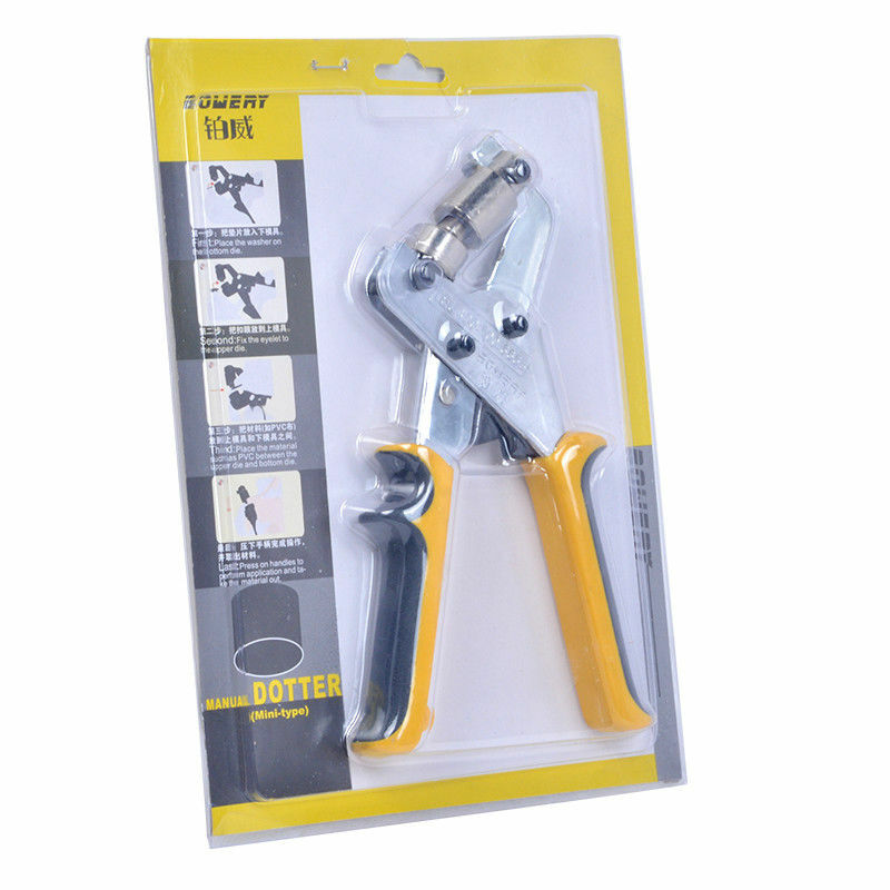 Portable Hand Press Grommet Eyelet Punching Machine Tool for Eyelet #4 (10.5mm)