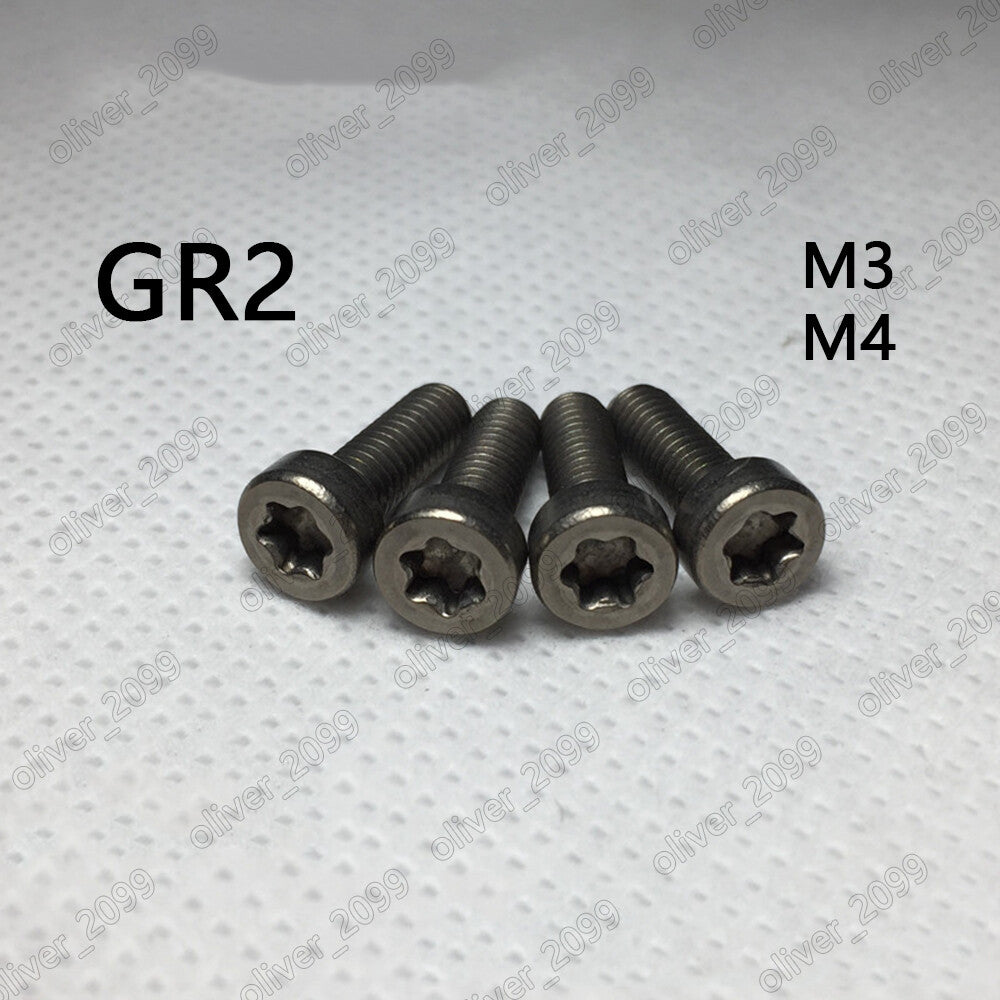 Titanium GR2 Torx Soket Short Cap Head Screws ISO14580 M3 M4