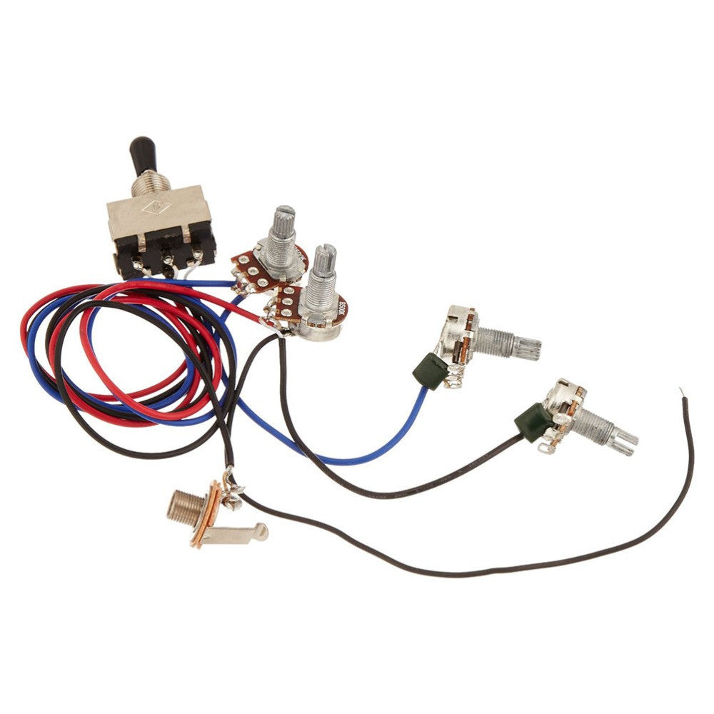 ya 5 8.7 Guitar Line Circuit Wiring Harness Kit Effect Pedal Dc Cable 3-Way Jack