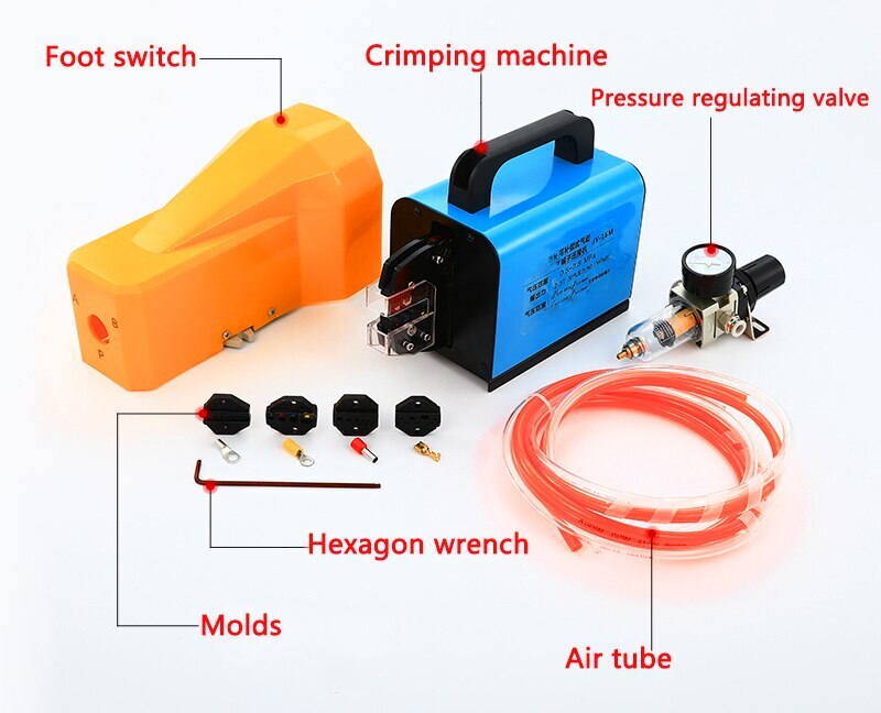 JY-16M Pneumatic Wire Crimping Pliers Cold Pressing Terminal Crimping Machine