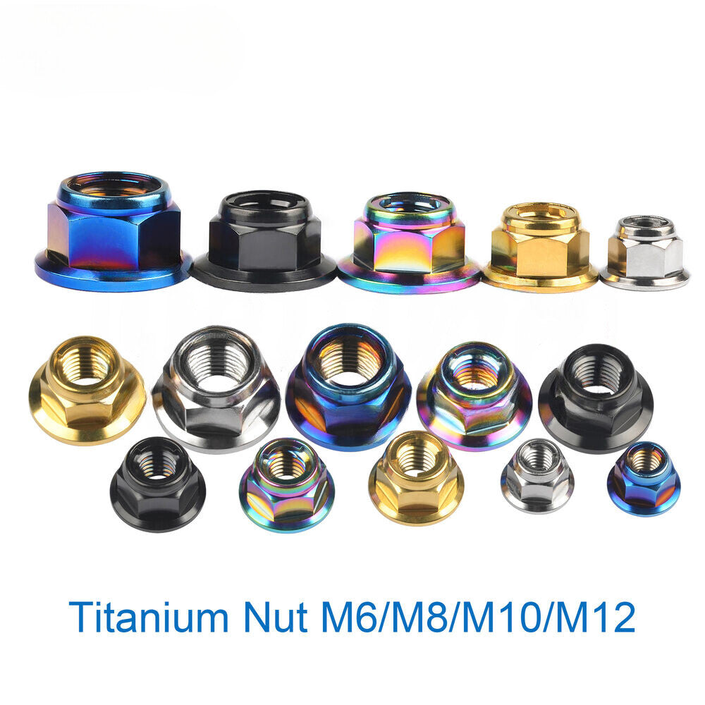 Titanium Nut M6 M8 M10 M12 Flang Metal Lock Hex Head Nut for Bike Motorcycle Car