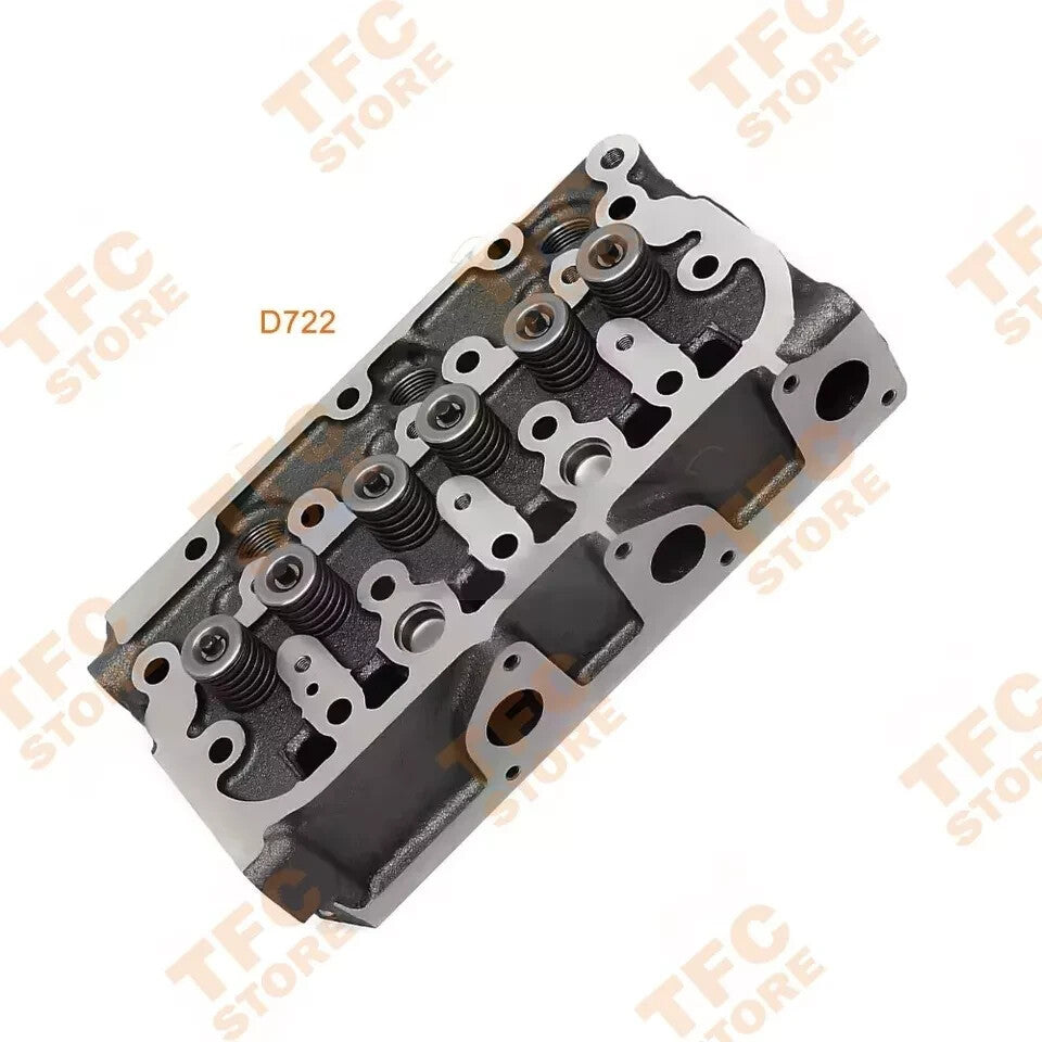 ya 27 7.2 New D722 Cylinder Head Assy With Valves For Kubota Excavator