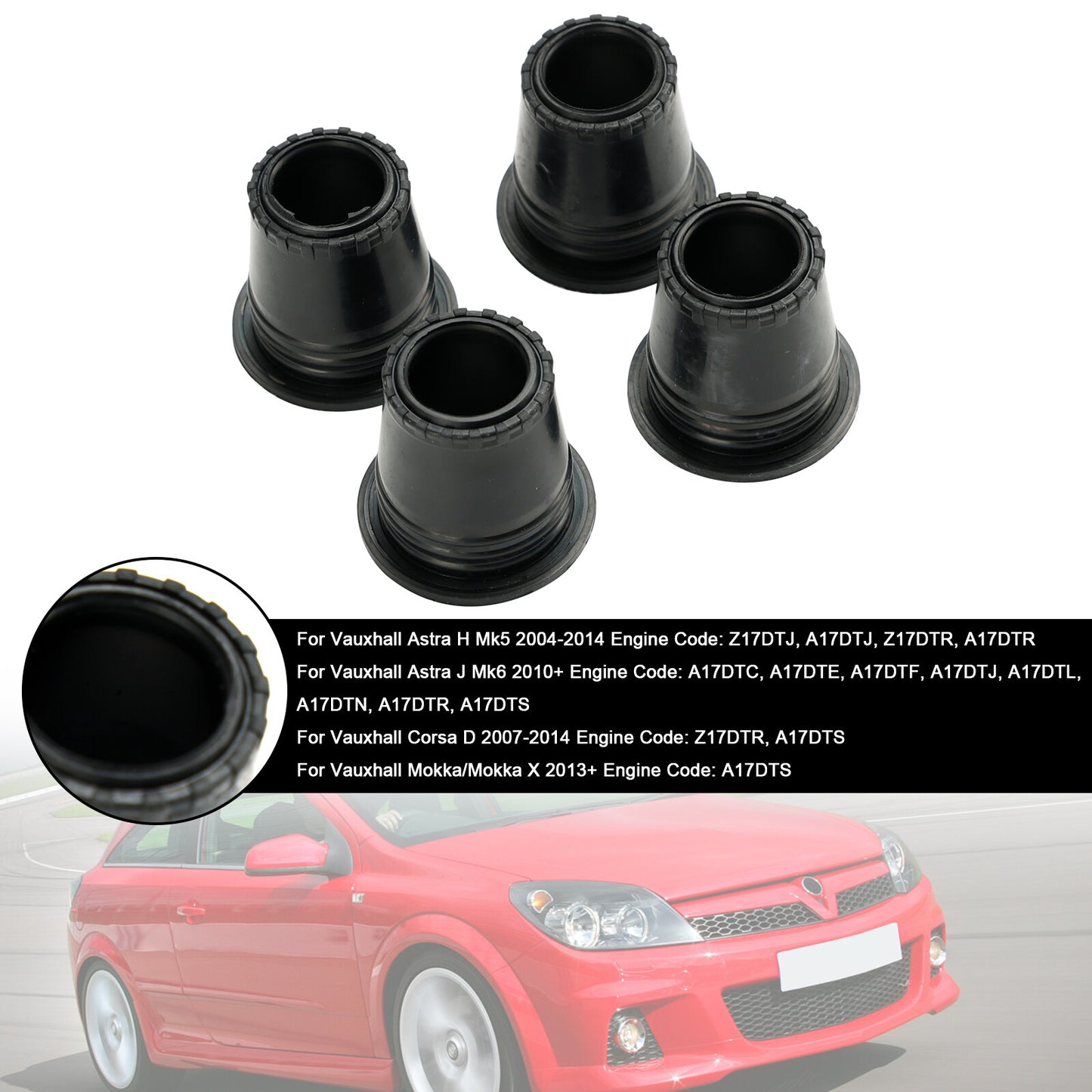 ya 1 8.5.1 4pcs Fuel Diesel Injector Upper Seal for Vauxhall Astra H/J for Corsa D Mokka 1.7
