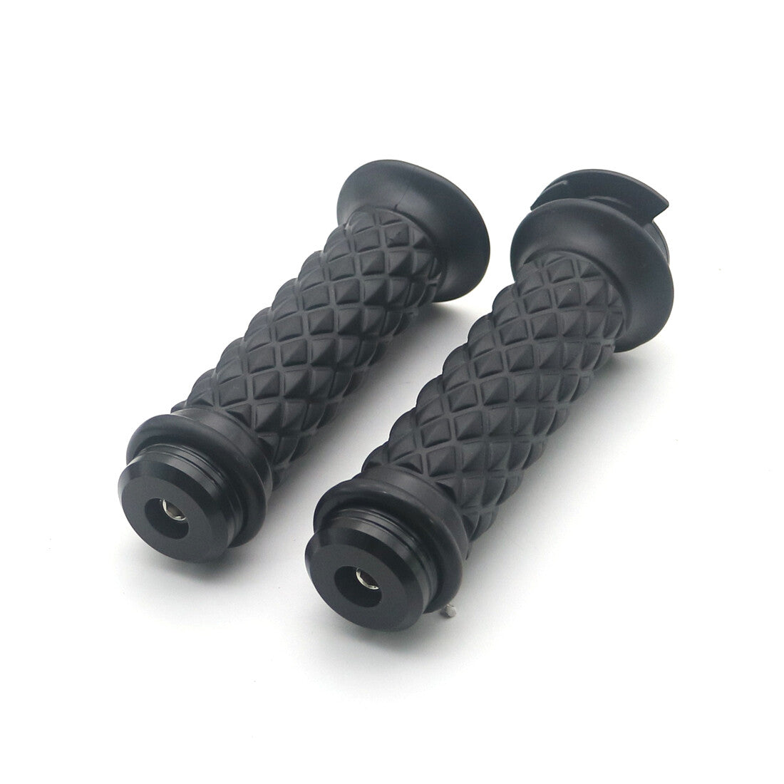ya 5 8.7 Black Vintage Diamond Handlebar Hand Grip With Side Bar End Grip Plug 7/8'' 22mm