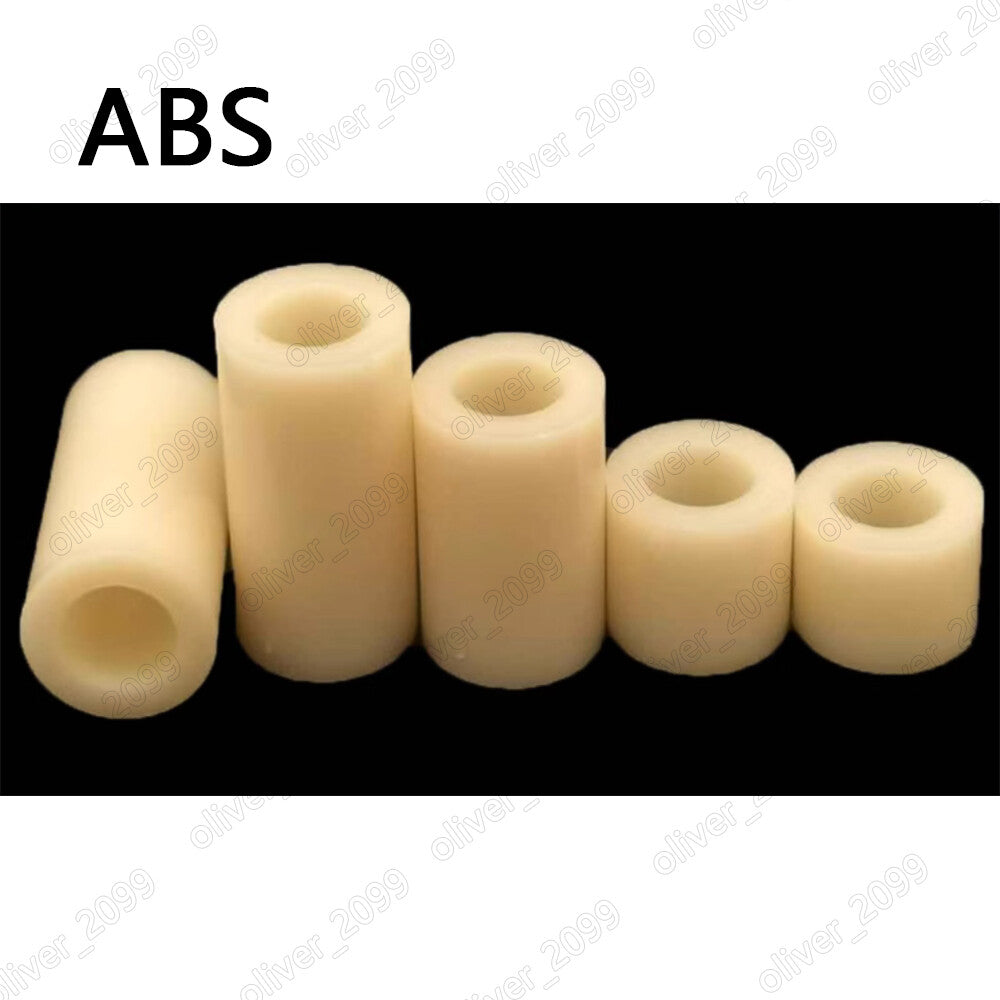 ABS Nylon Round Non-Thread Column Standoff Spacer Washer M7 M8 M10 M12