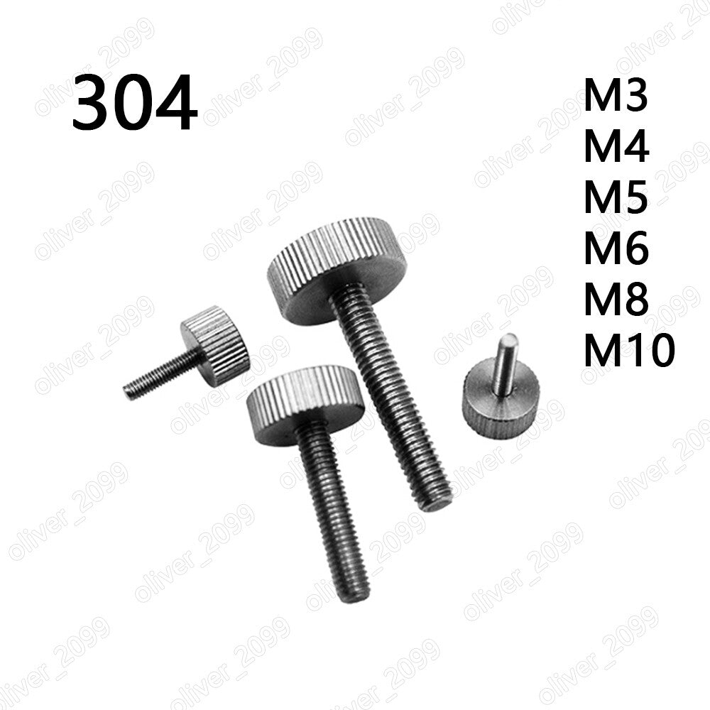 304 Stainless Steel Knurled Screws M3 M4 M5 M6 M8 M10