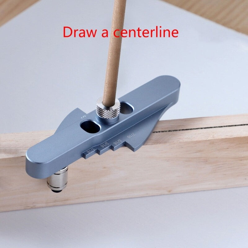 ya 17 Self-Centering Dowel Device Drill Guide Puncher Locator for Woodworking
