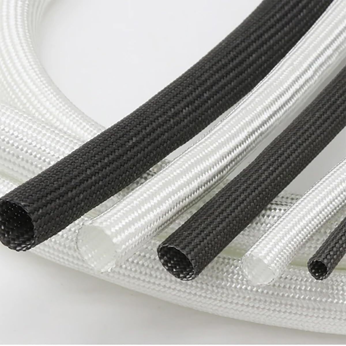 Black And White¨ÛHeat Resistant Sleeving Cable Wire High Temperature Per Metre