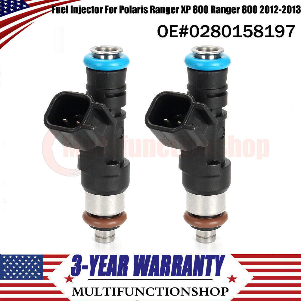 ya 2 6.30 2pcs Fuel Injectors 0280158197 for Polaris RZR 800 Ranger XP 800 Ranger 800