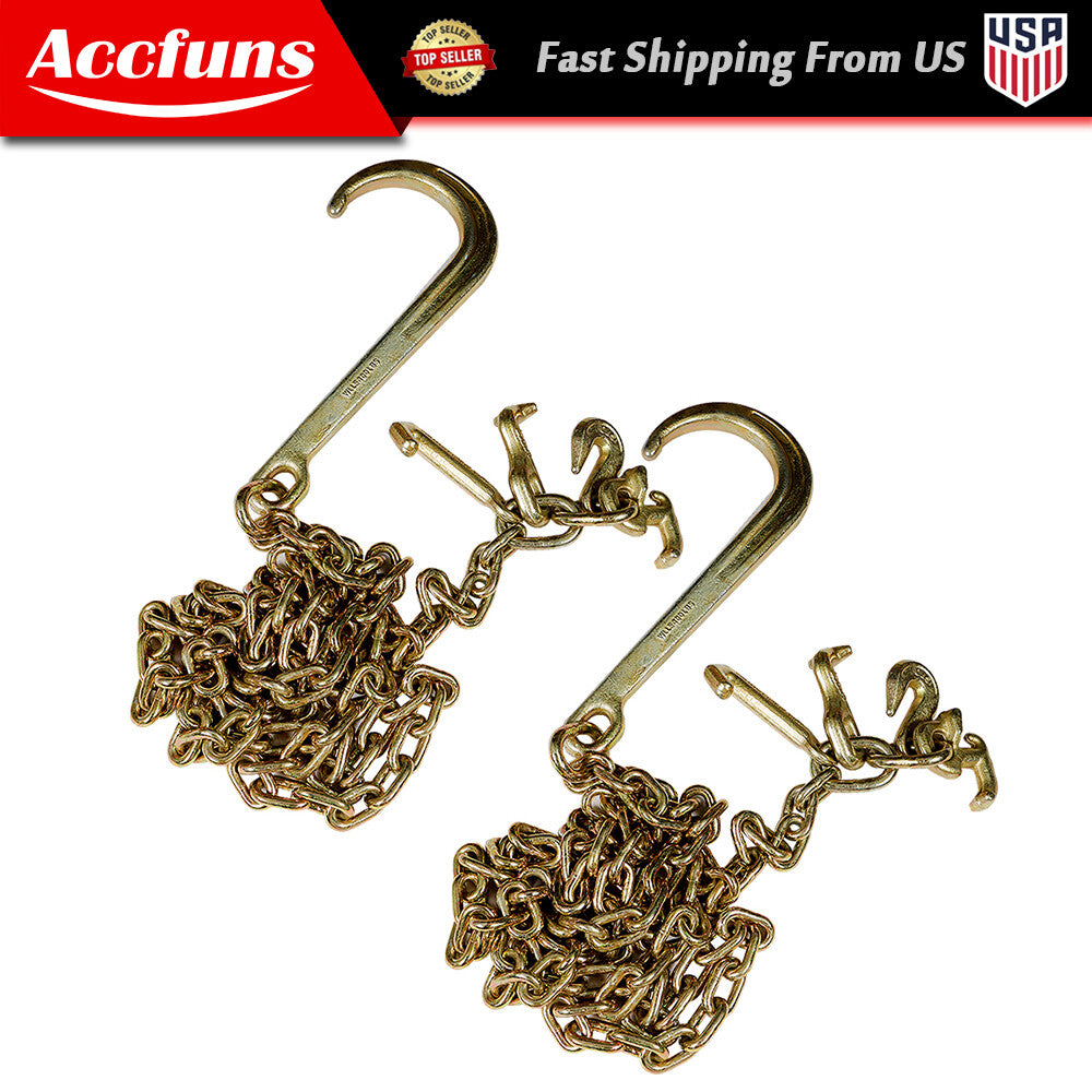 ya 2 6.26.2 5/16 X 10' G70 Drag Chain J-Hooks V Chain Flatbed Truck Rollback Breaker Bracket