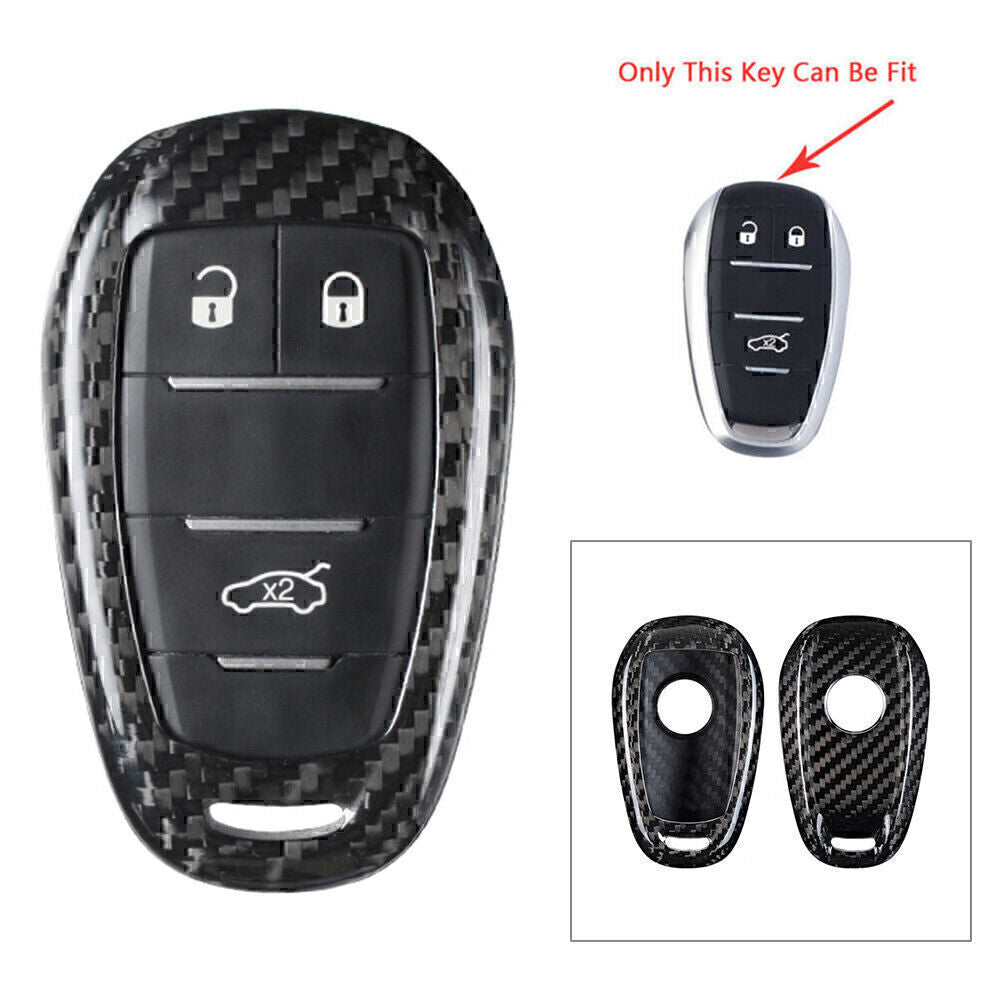 ya 5 8.7 for Smart Remote Key Fob Shell Cover Case Carbon Fiber for Alfa Romeo Stelvio Car