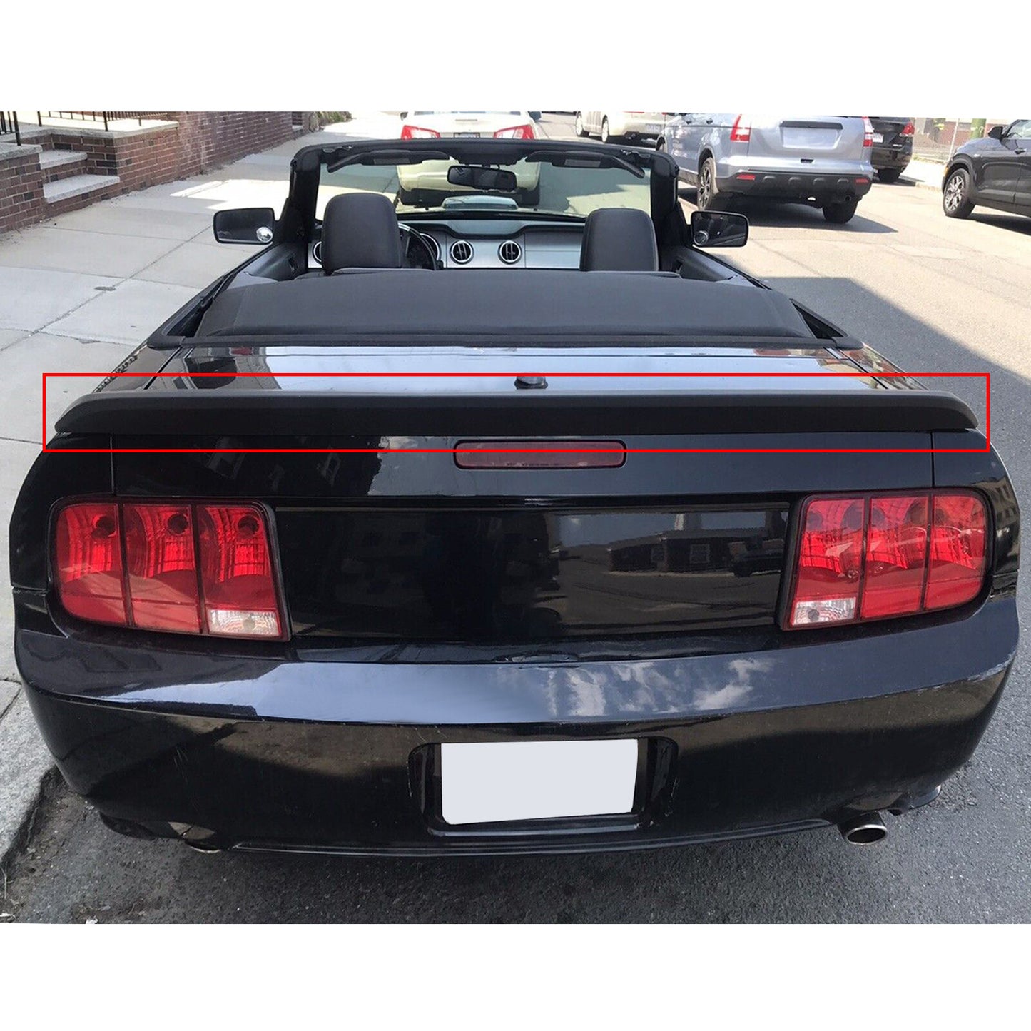 ya 3 6.25.3 For 2005 2006 2007 2008 2009 for Ford for Mustang BLACK GT500 Style Rear Spoiler Wing