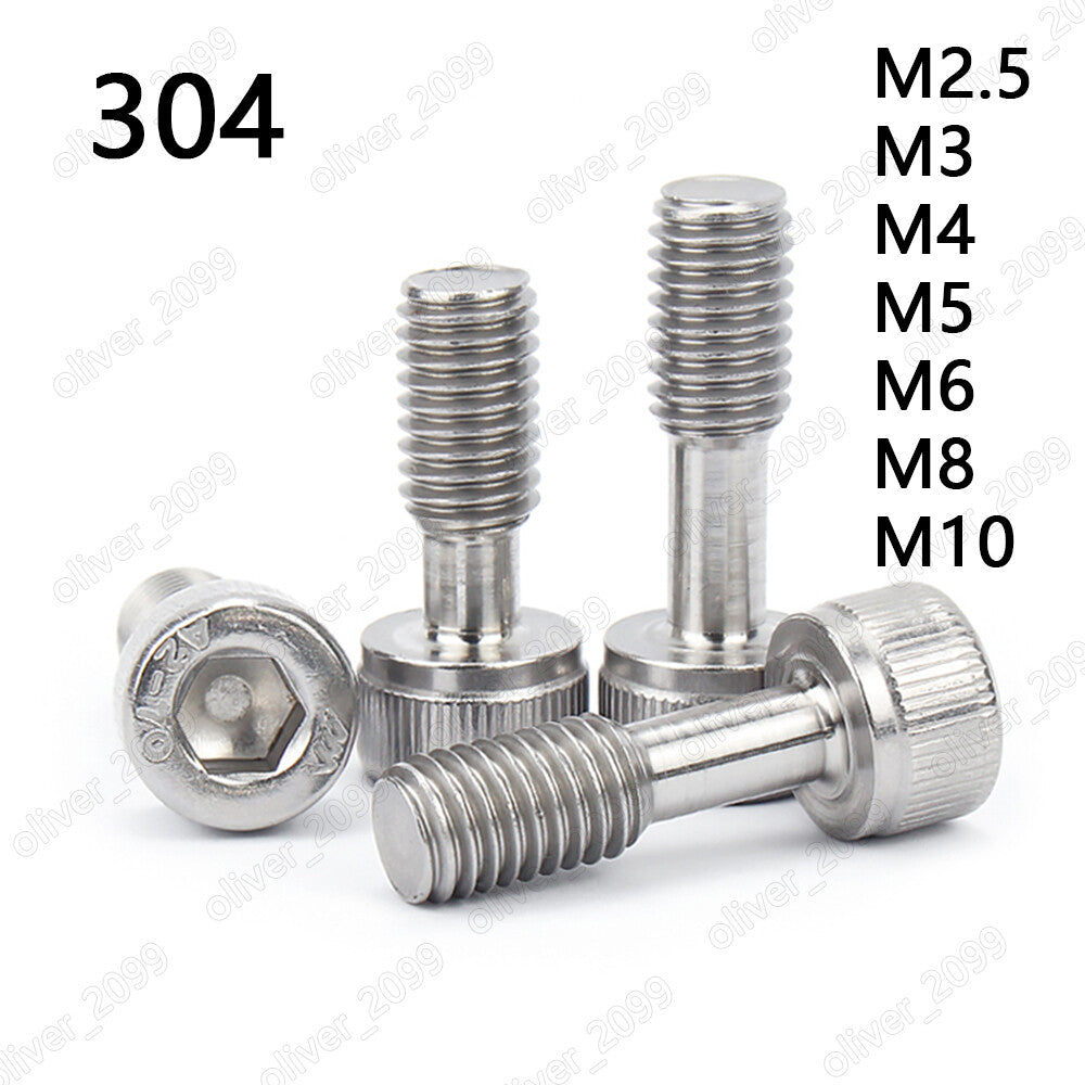 304 Stainless Steel Hex Socket Bolts Cap Head Screws With Waisted Shank M2.5-M10