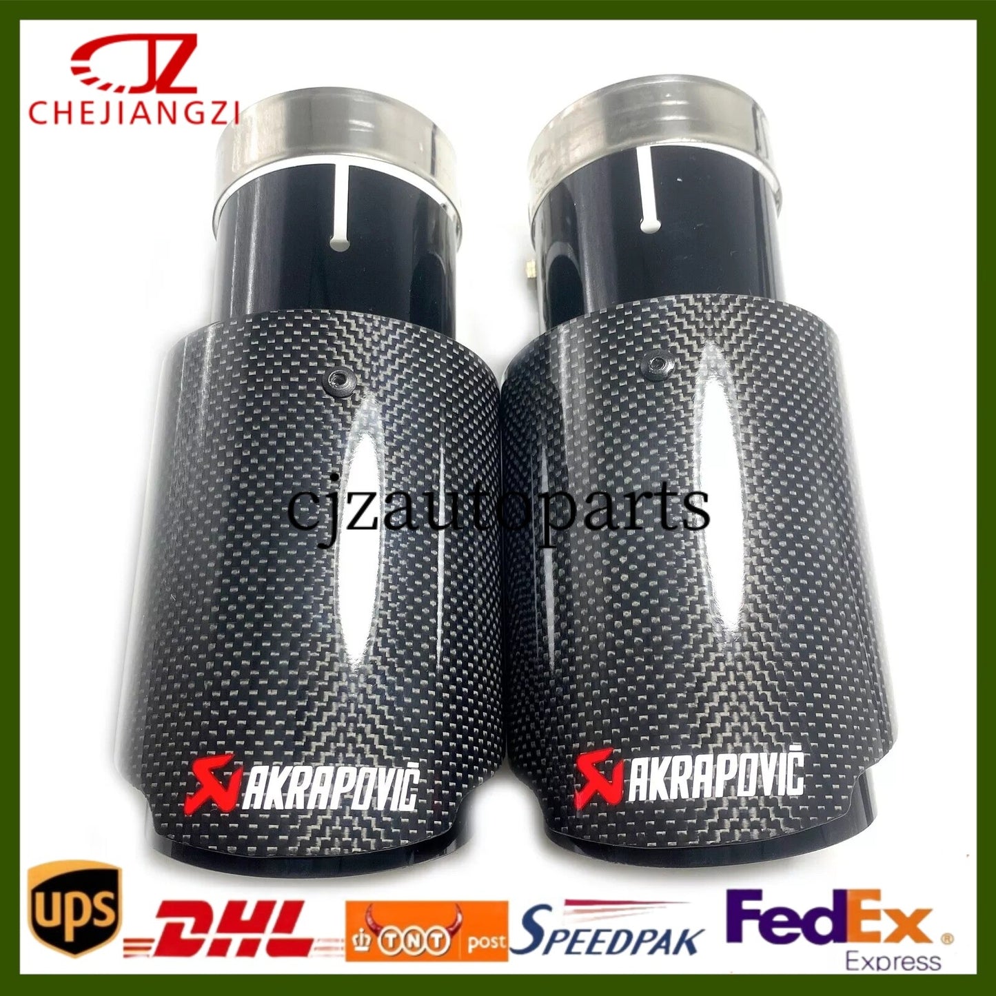 ya 4 6.17.2 1PCS Glossy Black Carbon Fiber AKRAPOVIC Tip 3''/3.5''/4''/4.5''Tailpipe