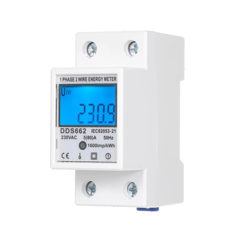 Small Single-phase Multifunctional Energy Meter Guided Track Backlight Meter