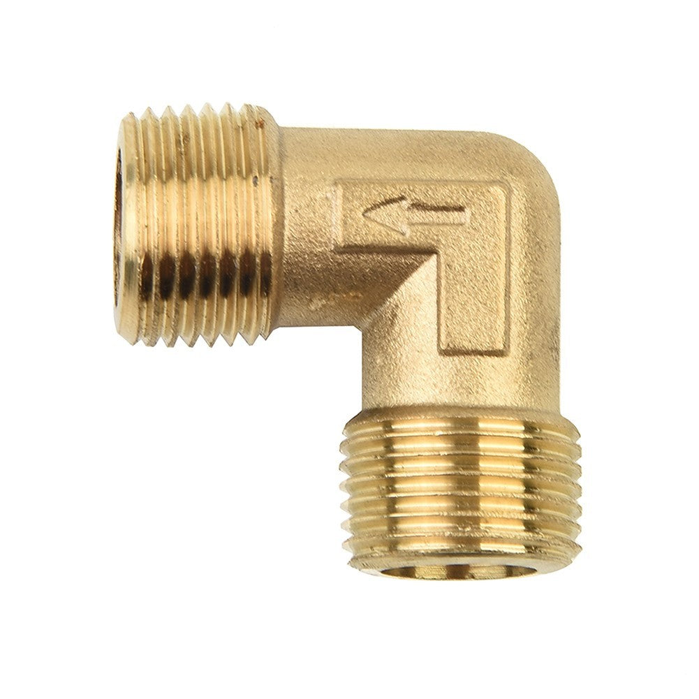 ya 14 Air Compressor Fittings Brass 16.5mm Male Thread Check Valve Elbow Coupler New