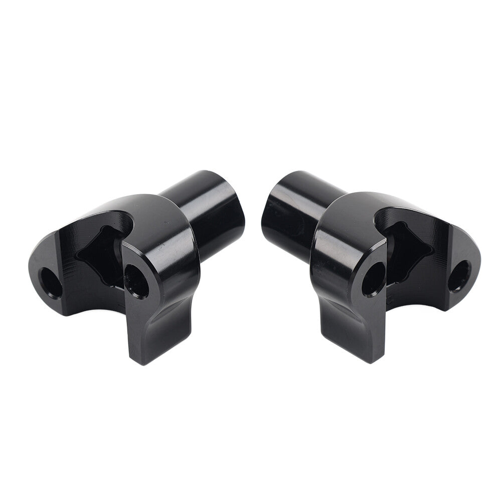 ya 5 8.7 2 Straight Handlebar Risers Black for Harley 1 Bar Dyna Sportster Softail