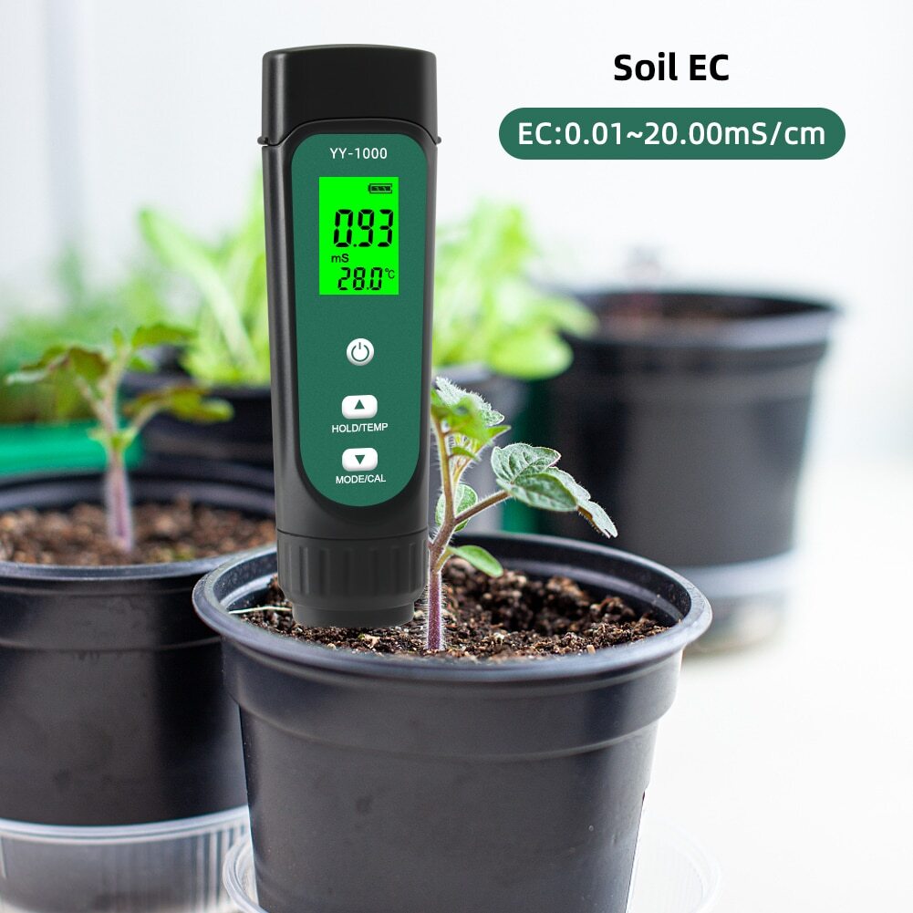 ya 26 YY-1000 3 In 1 Soil EC Temperature Meter Moisture Tester Potted Gardening Tool