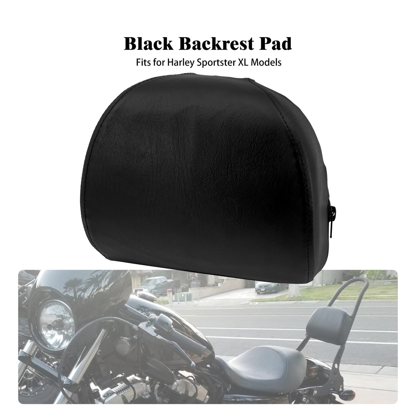 ya 3 6.25.3 Passenger Sissy Bar Backrest Pad for Harley Sportster XL883 1200 48 72 2004-2022