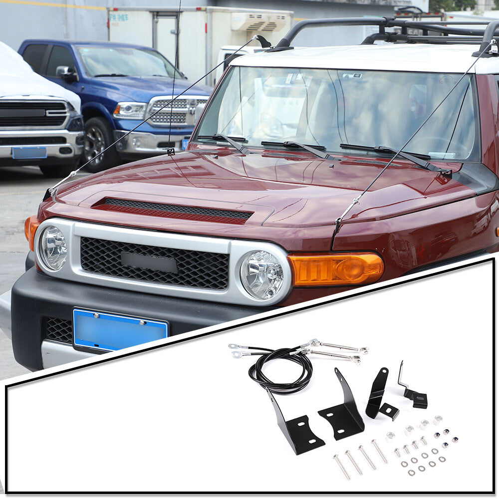 ya 1 7.3 Carbon Steel Hood Towing Cable Bracket for Toyota FJ Curiser 07-21