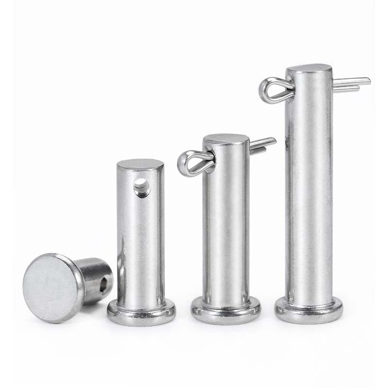 M3~M20 Clevis/Dowel Pins Stainless Steel Flat Head Cylindrical Pin With Hole A2