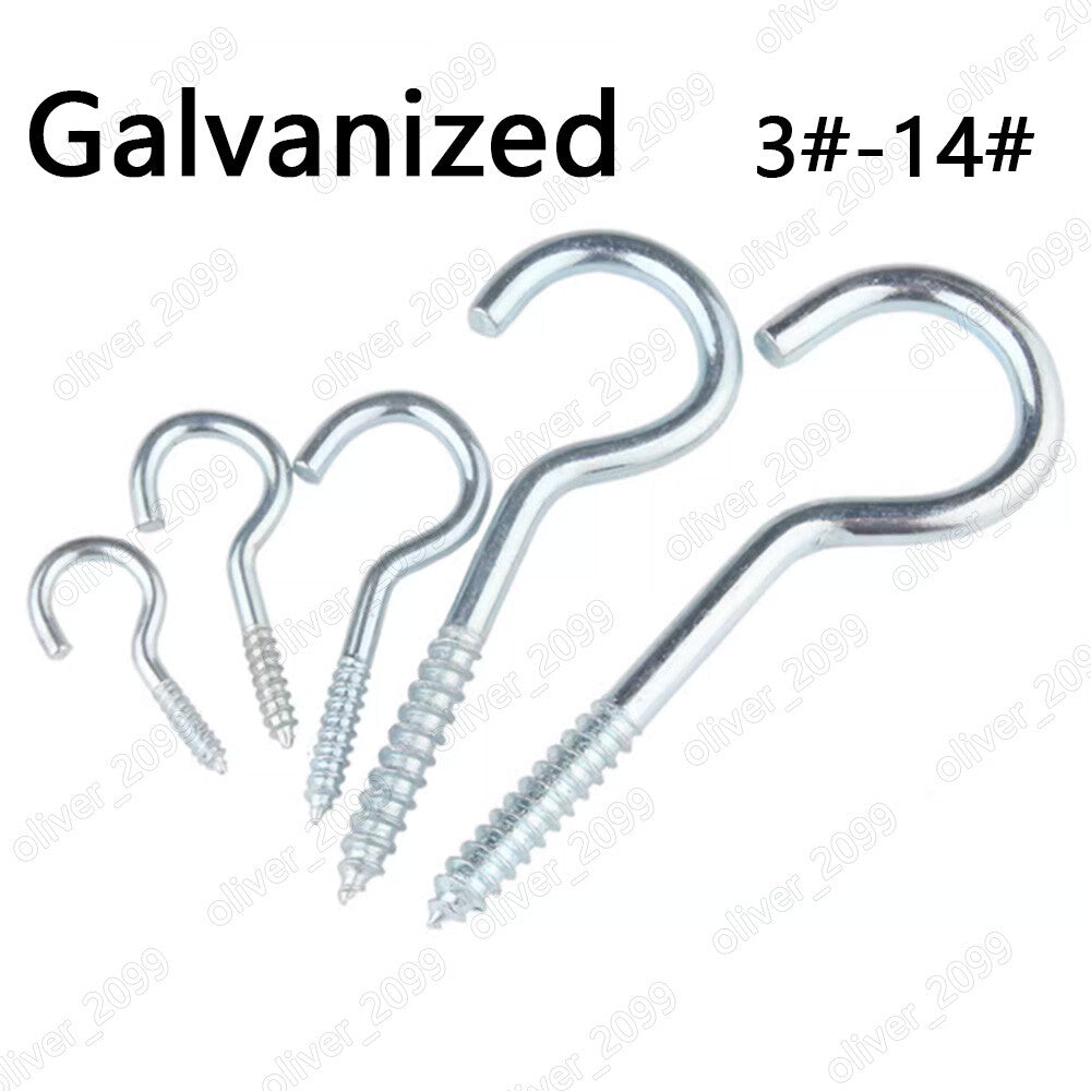 Galvanized Steel Eye Hooks Eye Bolts Self Tapping Screws 3# 4# 5# 6# 8# 10# 14#