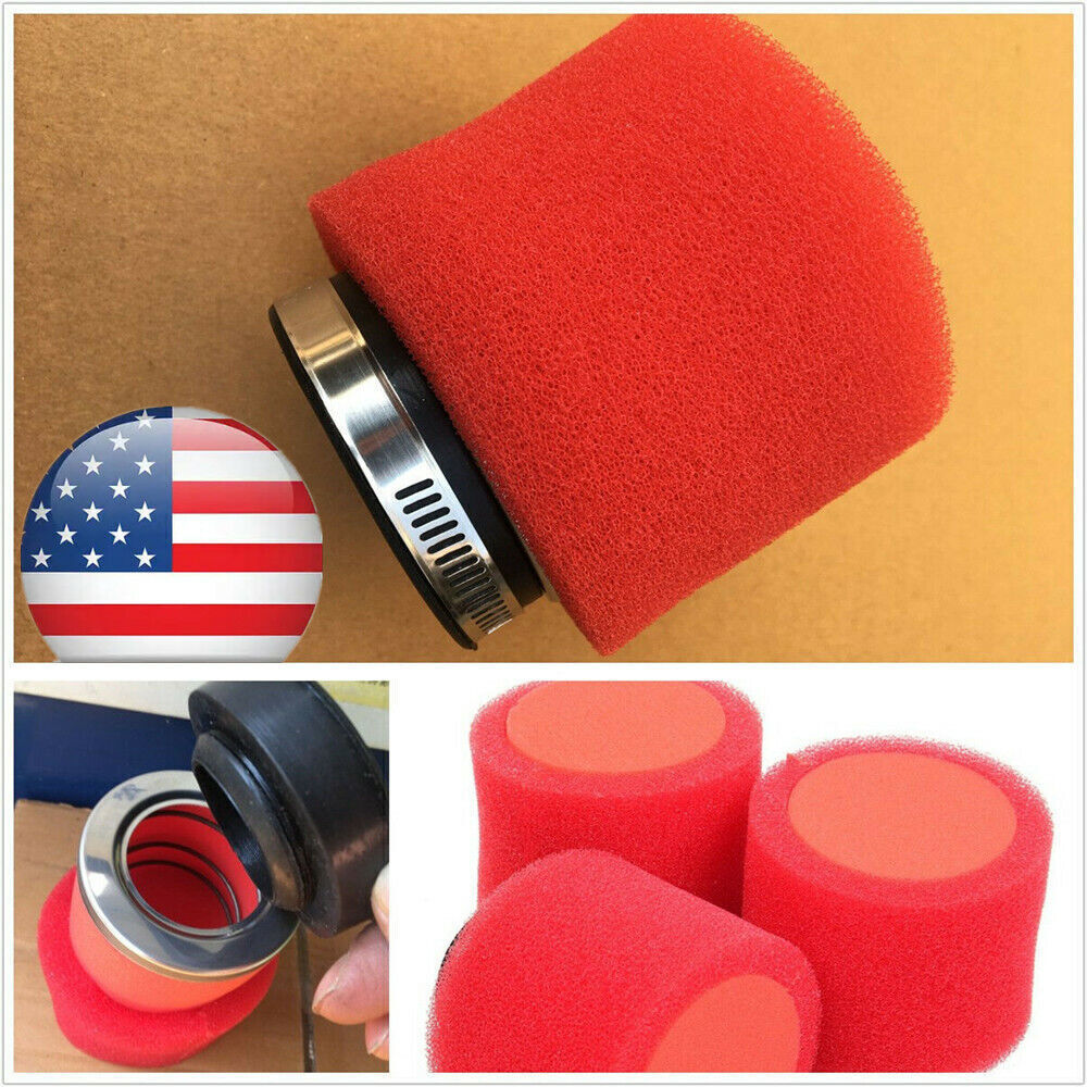 ya 2 7.14 High Performance 58mm Inner Diameter Motorbike Bike Foam Air Filter Straight Red